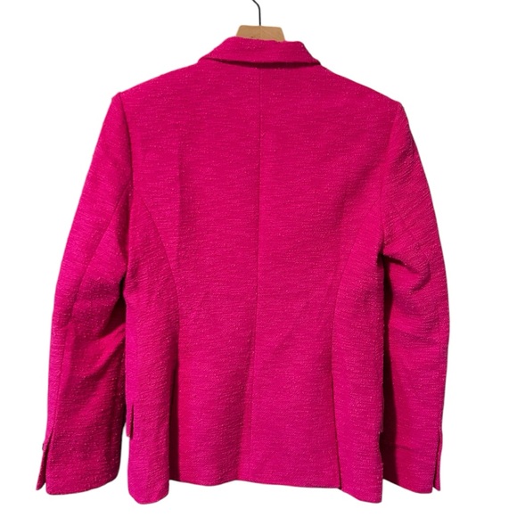 L’Agence Chamberlain Pink Tweed Blazer Jacket Womens 8 - Picture 5 of 7